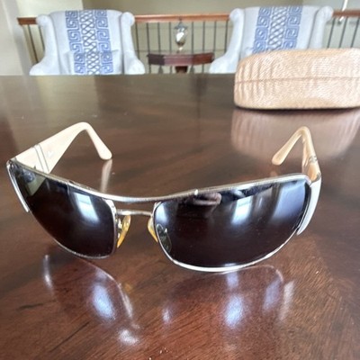 Persol Men s Metal Wrap Sunglasses Silver Frame, Black Tinted Lenses