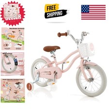 Adjustable Kids Bike 12-20 Inch with Removable Basket & Dual Safety Brakes