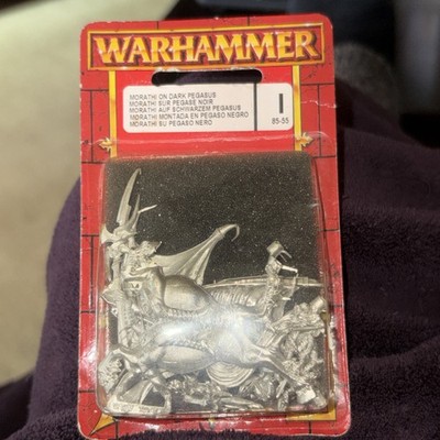Warhammer Dark Elf Morathi on Pegasus Blister Sealed NOS Rare Metal 85-55 Gw