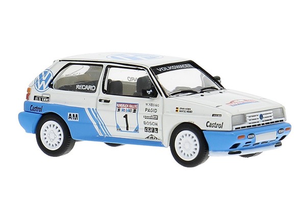 Brekina PCX 871596 VW Rallye Golf, HunsrüCk Rallye, #1, E.Weber/M.Hiemer, 1:87-image