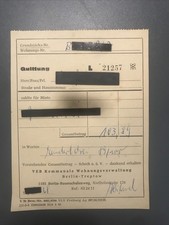 Quittung Gebäude Versicherung 1944 1952 Miete 1968 Bevölkerungsversorgung 1981