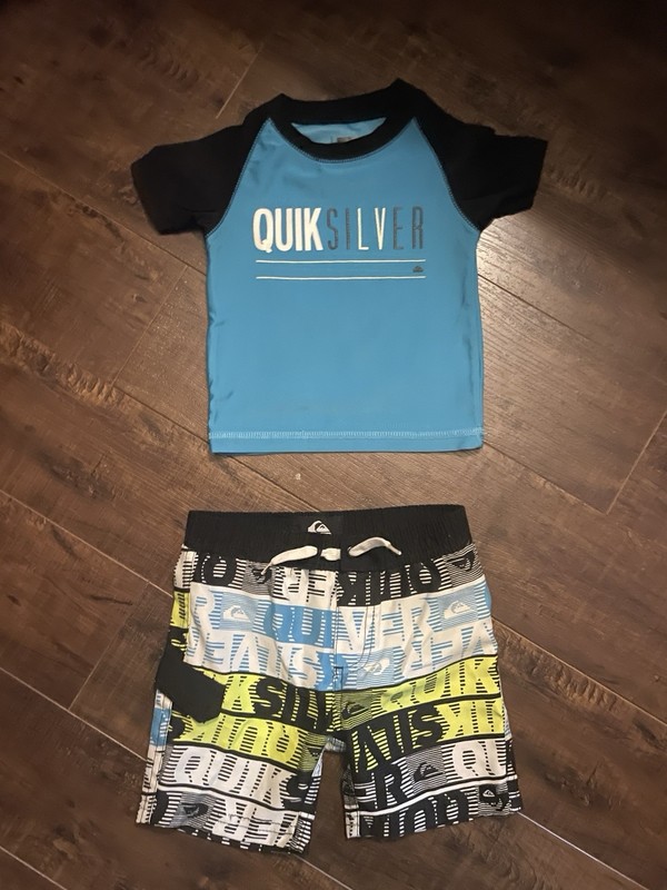 Quiksilver Shorts And Rashguard Size 12 Months