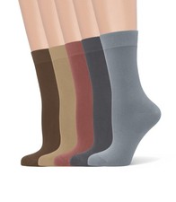 Women's Soft Thin Viscose Bamboo Crew Socks, Fit Stretchy Medium, Assorted1