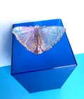 Fenton Art Glass Butterfly Figurine Pink Iridescent-VERY NICE!!