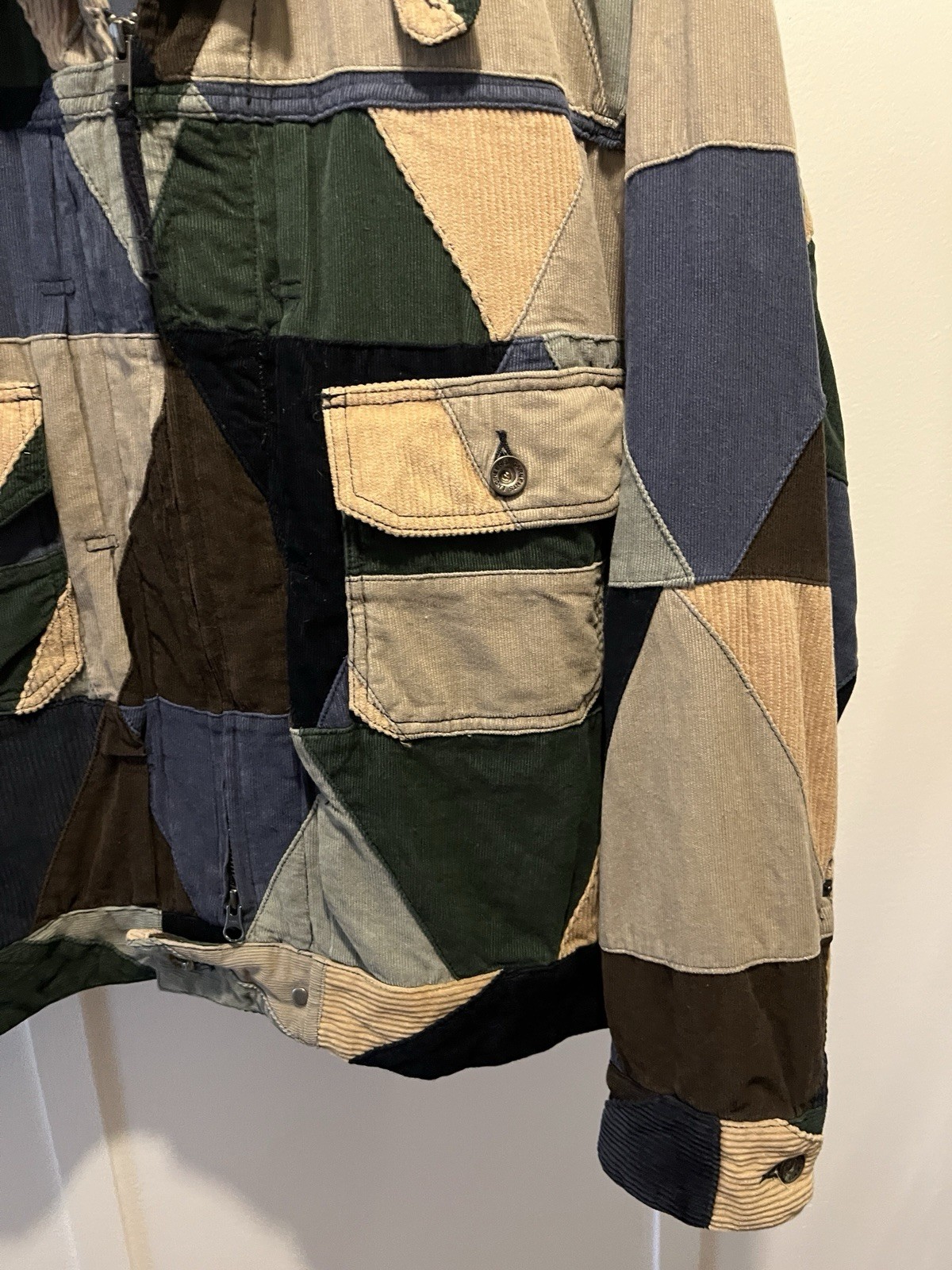 Engineered Garments Patchwork Jacket Button Zippe… - image 5