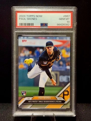 2024 Topps Now #667 Paul Skenes (RC) PSA 10 Gem Mint