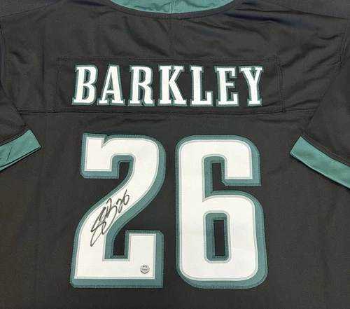 Saquon Barkley Signed Custom Philadelphia Eagles Football Jersey - Revolution