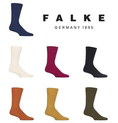 FALKE Herren Socken Lhasa gerippt Kaschmirmischung glatte Zehen viele Farben - 1er Pack