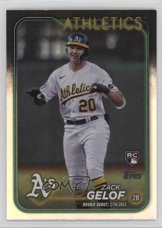 2024 Topps Update Rookie Debut Rainbow Foil Zack Gelof #US131 1np8