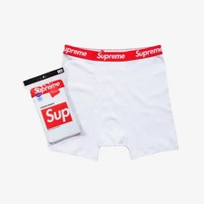 Supreme White Cotton Underwear - Size M