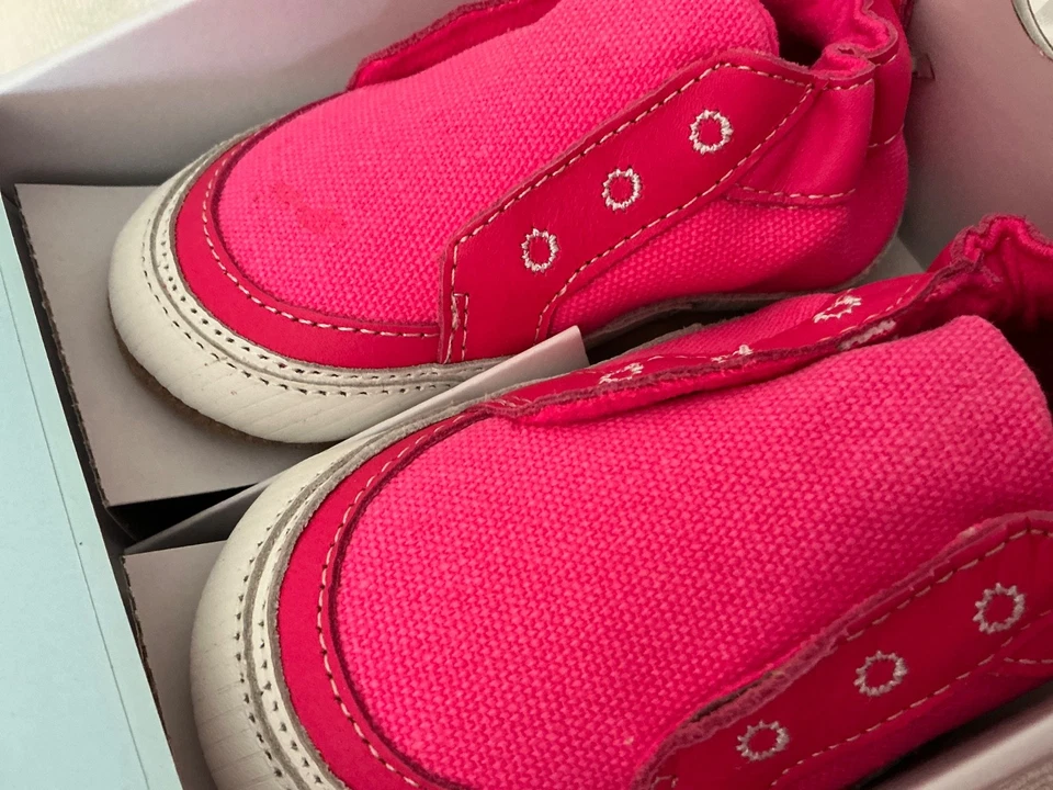ROBEEZ Suelas Suaves Bebé Niña Tenis Rosa 12-18 Meses Zapatos en Caja Usados en Excelente Condición Foto 4 de 4