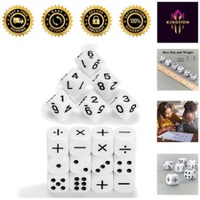 Compact 18 Piece Teaching Dice Set: Fun Math Learning Tools for Schools Homes