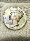 1916 Mercury Silver Dime Lustrous AU+ High Grade Toned