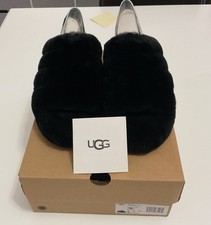 UGG Australia Fluff Yeah Slide Sandals Women Size US 8 Black New with Box