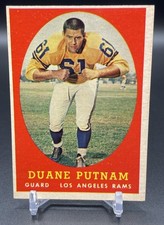 1958 Topps Football Duane Putnam Card #55
