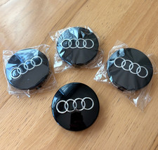 Audi 69mm Wheel Rim Center Hub Caps 4pcs Replacement 4b0601170 Black