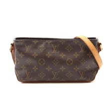 Louis Vuitton Monogram Trotter Shoulder Bag Women Brown One Size