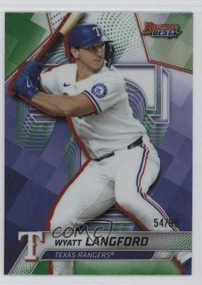 2025 Bowman's Best Green Refractor 54/99 Wyatt Langford #63 1u7g