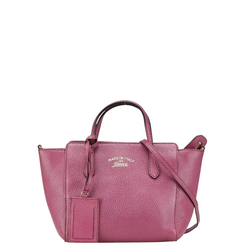 Gucci — Gucci Swing Handbag Shoulder Bag 2WAY 368827 Pink Leather Ladies GUCCI Used From