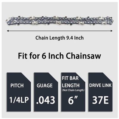 Replacement Chains 6'' Cordless Electric Mini Chainsaw