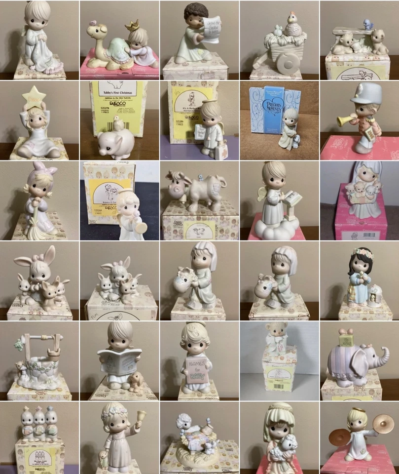 Enesco Precious Moments Porcelain Nativity Figurines