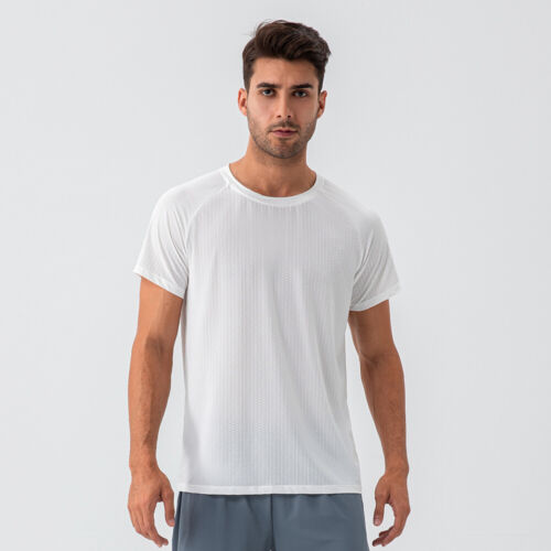 Herren Cool Sommer Locker Fitness T-Shirt Laufen Schnell Trocknen Atmungsaktiv Sport Tops - Bild 12 von 15