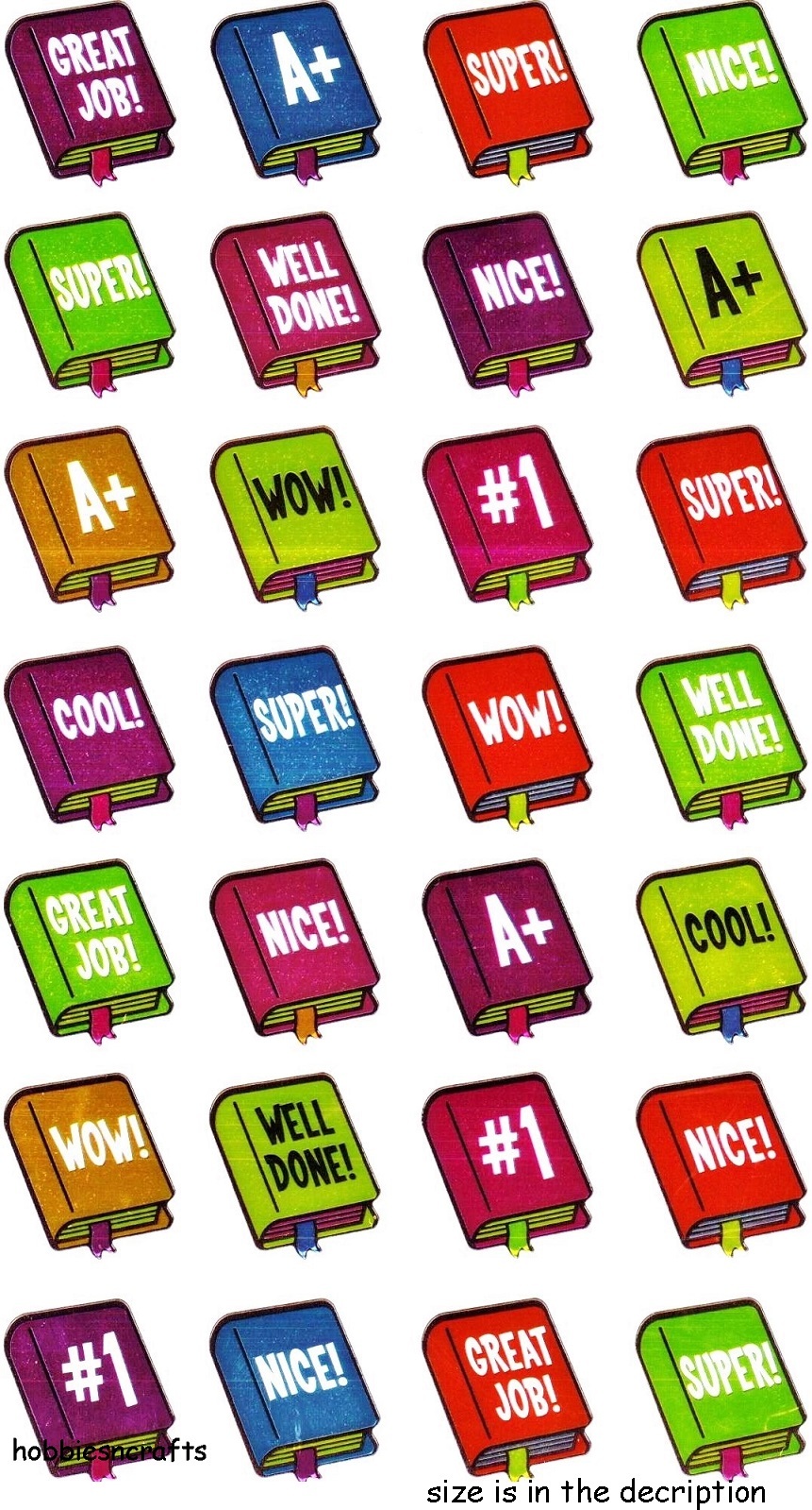 BOOK REPEATS Sticko Stickers - College Uni School Books Education
