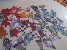 30 Stampin Up CHRISTMAS TREE Holiday Pine Buffalo Check Punchies Plaid Die Cuts