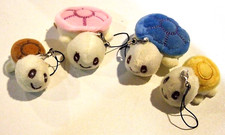 Lot of 4 Soft Plush Turtles For Phone, Purse, Backpack Charm Strap - NWOT  9 