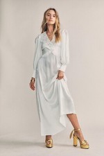 Loveshackfancy Gwyneth White Silk Dress