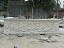 INCREDIBLE HAND CARVED MONUMENTAL MARBLE CHERUB BAR - THE BEST - CBR2