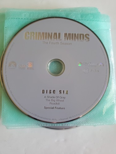 Criminal Minds The Fourth Season 7 Disc Only Loose DVD TV Series Paramount - Picture 11 of 14