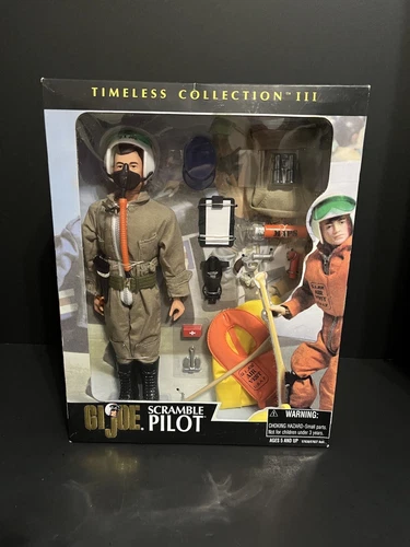 2000 G I Joe Pearl Harbor Army Air Corps Pilot Action Figure Display Set Hasbro