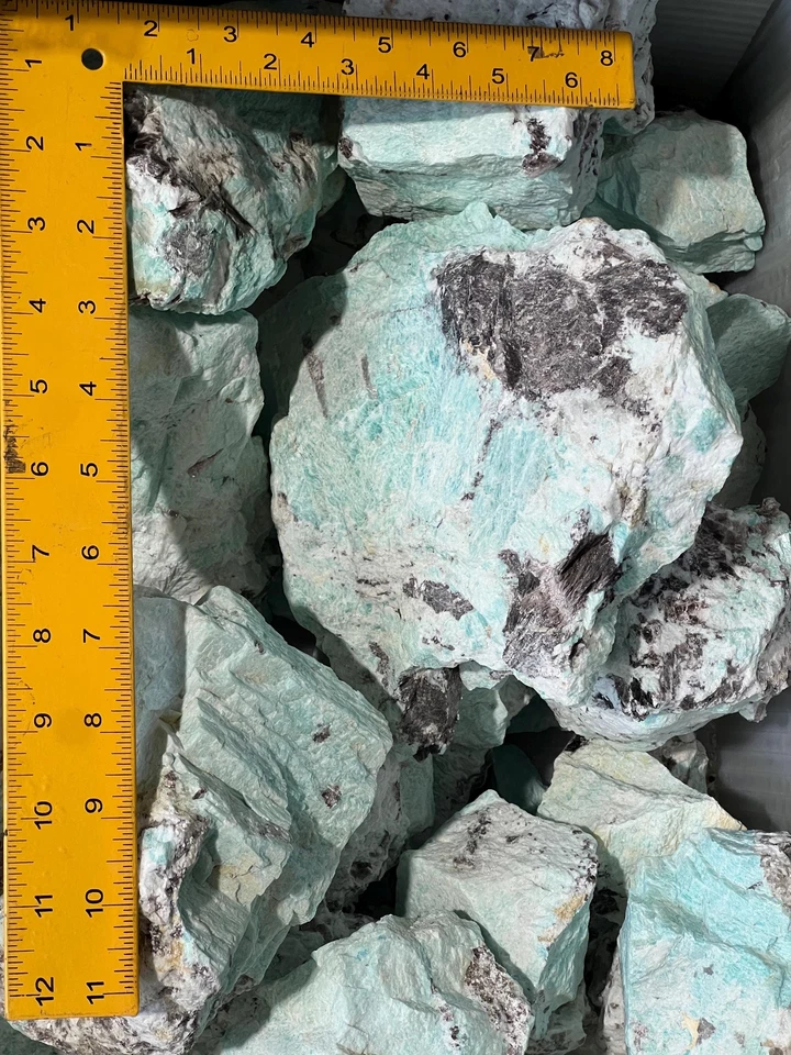 Extra Quality Amazonite Boulders (4-10 Inches) Large Rough Raw Crystal Stones - Image 2 of 2