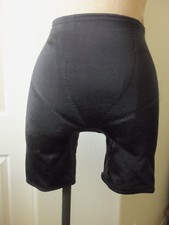 Vintage Flexees 6955 Black Instant Hip Slimmer Minimizer Long Leg Panty Shaper L