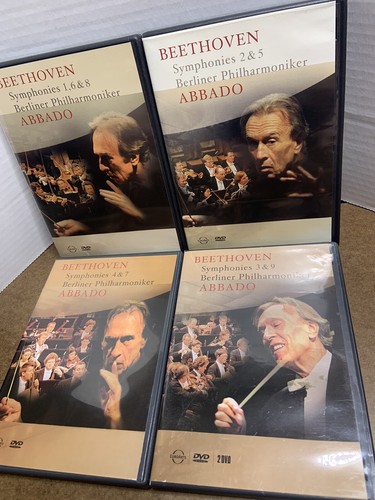 Beethoven Symphonien 1 2 3 4 5 6 7 8 9 Claudio Abbado Berliner Philharmoniker 4x DVD