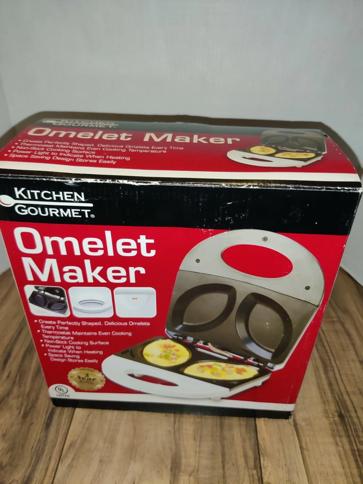 KITCHEN GOURMET ELECTRIC OMELET MAKER WHITE SW-086