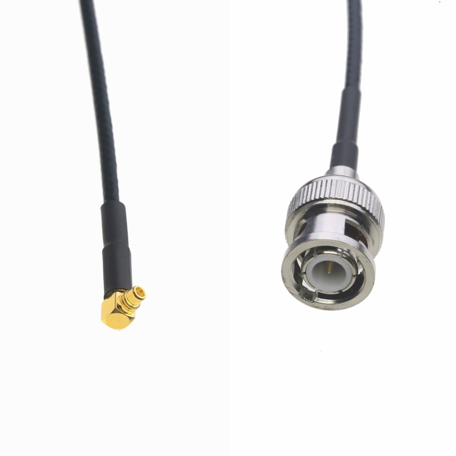 RF coaxial Cable BNC male to MMCX plug right angle RG316 6