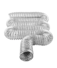 IMPERIAL Aluminum 4 Inch X 240 Inch 20 Ft Flexible Foil Duct Gen Purpose Venting