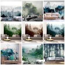 FOGGY FOREST Photo Wallpaper Wall Mural Non-Woven/Self-Adhesive c-B-0347-a-a