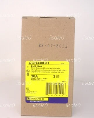 Square D QOB330GFI 3 pole 30 amps QOB bolt on circuit breaker ground fault QTY