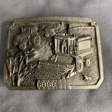 Vintage 1985 Case IH Cast Belt Buckle Combine Tractor Farm Equipment