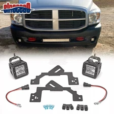 3" Cube 24W LED Fog Light Bracket plug N play Kit For Dodge RAM 2500/3500 03-09