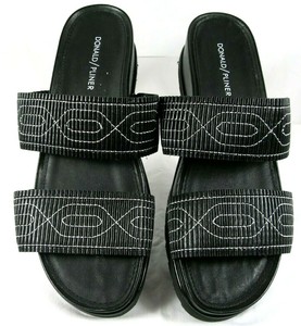 donald pliner black slides