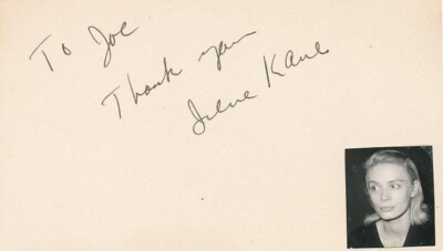 Irene Kane AKA Chris Chase- Signed Index Card