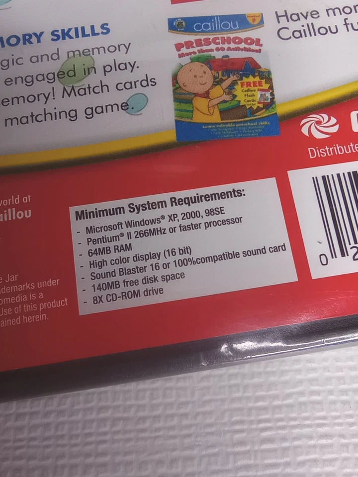 Caillou Kindergarten 60+ Activities CD-ROM 2011 Cosmi New - Image 3 of 4