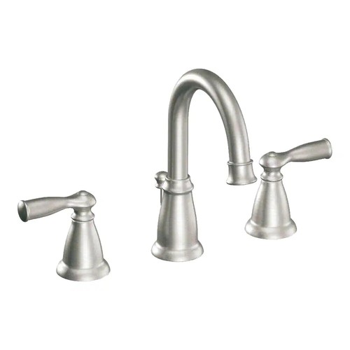 MOEN Banbury 8 in. Widespread 2-Handle High-Arc Bathroom Faucet Brushed Nickel