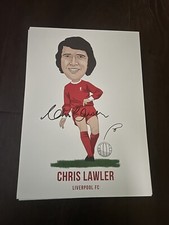 Chris Lawler Signed A4 Card Cartoon Drawing *signing* + COA