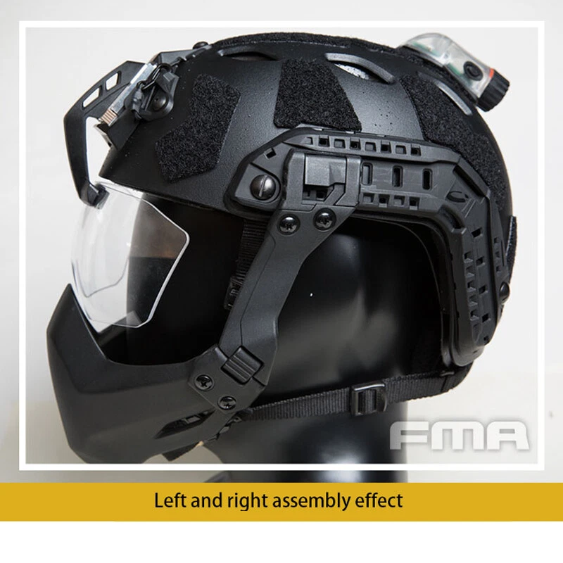 FMA Half Face Mask Seal Mask Folding Protective Mask For Tactical Helmet Hunting - Image 2 of 4