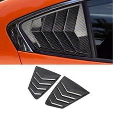 For Mazda 3 Axela 2019-2021 Carbon Fiber Car Rear Window Louver Cover Trim 2pcs